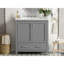 Meuble-lavabo gris de 30 po avec lavabo simple, armoire encastrée, armoire de rangement pour salle de bain avec 2 portes et un tiroir, fermeture en douceur, rangement multifonctionnel-81617136-81617138