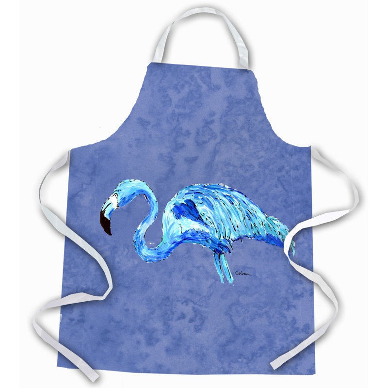 No Pattern Bib Apron, Slate Blue