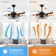 Caronni 48'' Retractable Blades Ceiling Fan with Remote Control and Light Kit Included