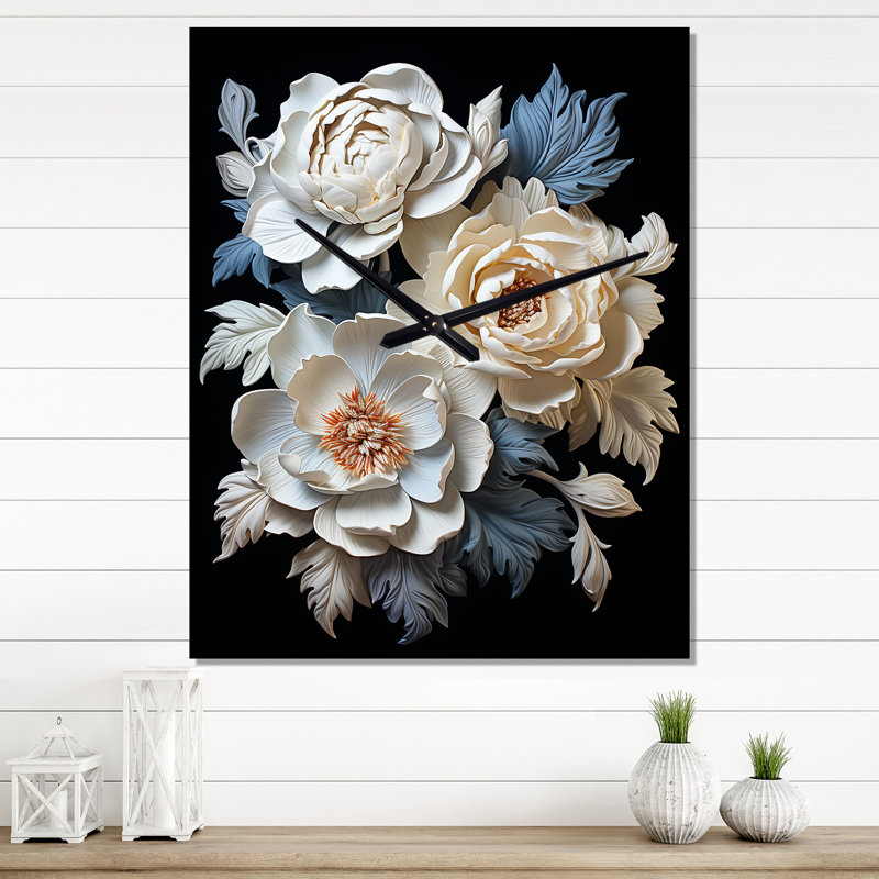 Dunya - Pivoines très horloges murales, Grand