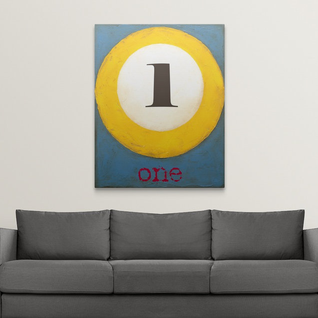«Graphic Pool I» par Jennifer Goldberger, H 20 po x l 16 po x P 1,5 po, Toile
