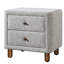 Table de chevet 2 tiroirs Grey Boucle