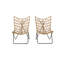 2 chaises, extérieur - brun, 2 motifs
