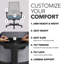 HON Ignition 2.0 Mid-Back Task Chair, Advanced Tilt, Black Frame, Carolina Blue