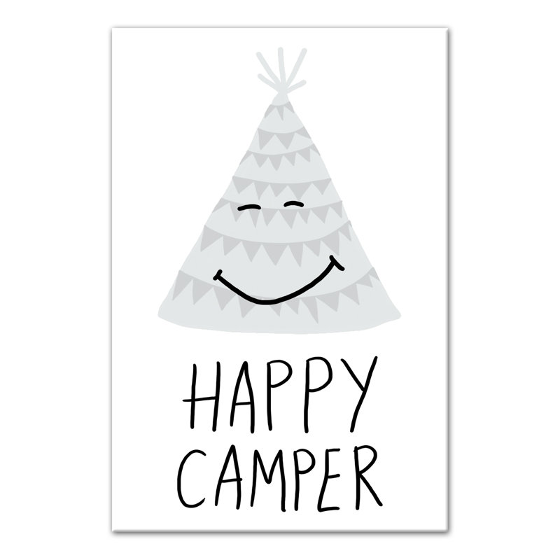 Art sur toile happy camper Burris, H 18 po x l 12 po x P 1,25 po