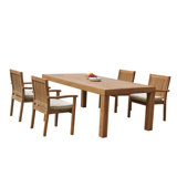 Canberra Outdoor 11 - Piece Teak Dining Set