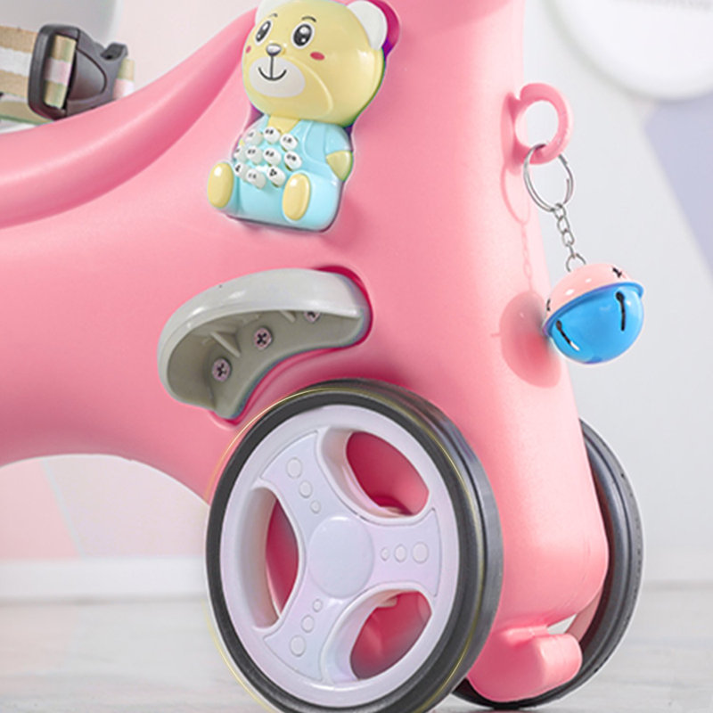 Cheval à bascule pour tout-petits, jouets d'équitation à vélo avec poignée, dossier et planche d'équilibre pour bébé et garçon, licorne