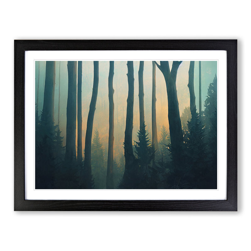Magical Forest - Framed Print, Black, 46cm H x 64cm W x 2cm D