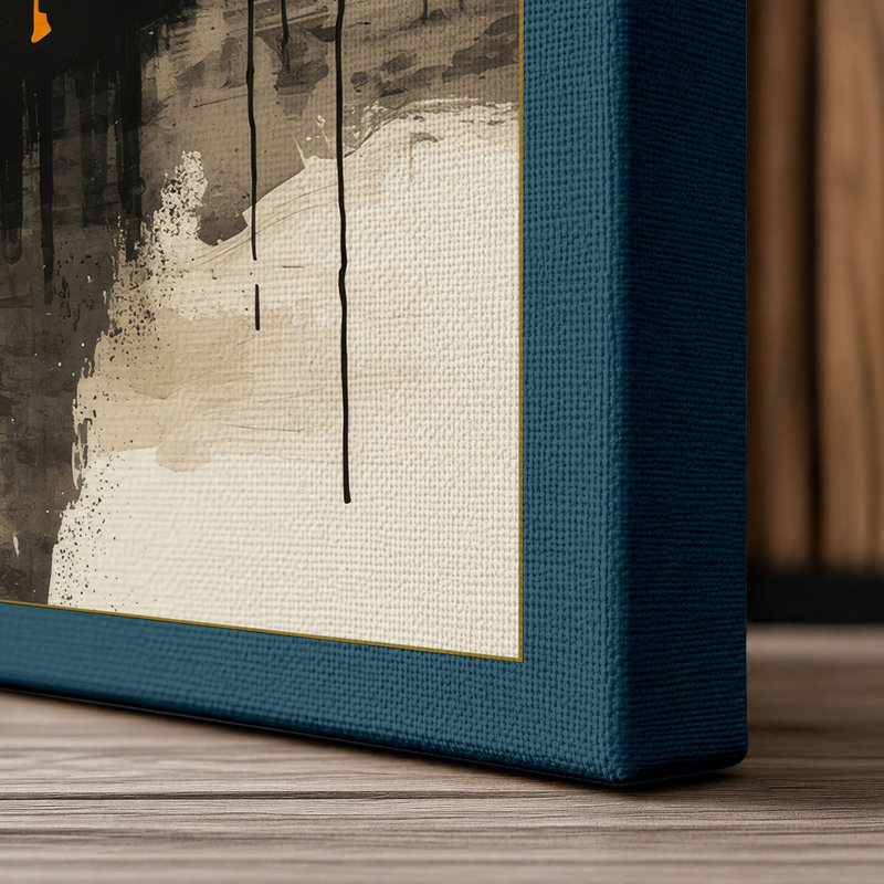 Dissolving City Light Modern - Wrapped Canvas, 18x12 - 45.7 x 30.5 cm, Teal Border
