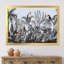 Chinoiserie avec oiseaux et pivoines - peinture sur toile-59283829-59283832