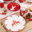 Set Of 4 Red Stag Christmas Side Plates
