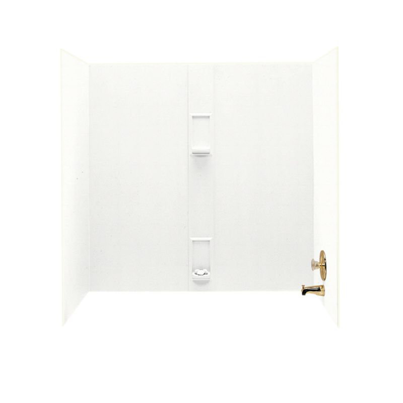 60'' W 30'' D 60'' H Alcove Composite Wall, Tahiti White