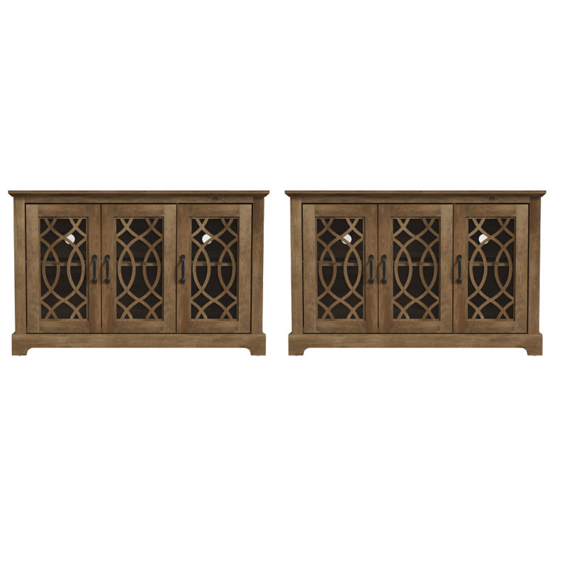 Ensemble de 2 tablettes de rangement Wragby, Knotty Oak