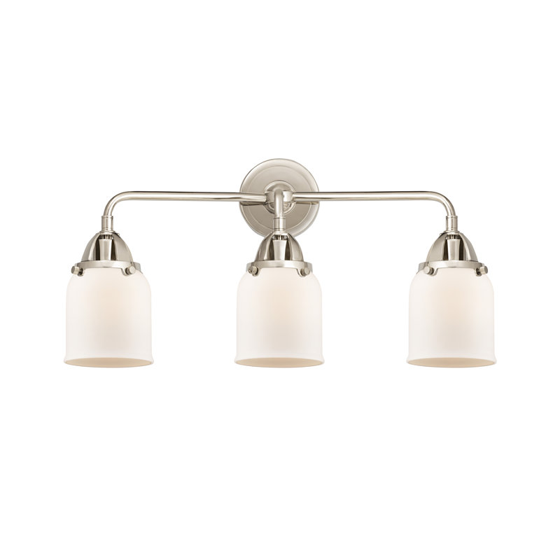 Shauna 3 - Light Vanity Light, Matte White, LED, Polished Nickel