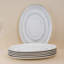Assiette ovale en porcelaine Paros-Shell