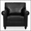 Élégante chaise de canapé à 1 place avec coussin amovible et élégante décoration cloutée argentée, confortable et durable-1050256998