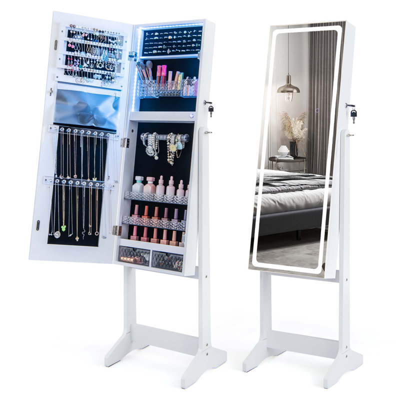 Armoire pour bijoux Gwena, Blanc