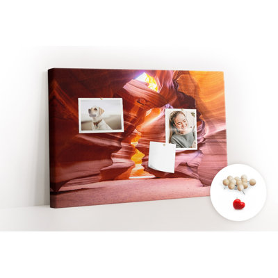 Wall Mounted bulletin board print decorative wall message pin boards home office corkboard Antelope Canyon