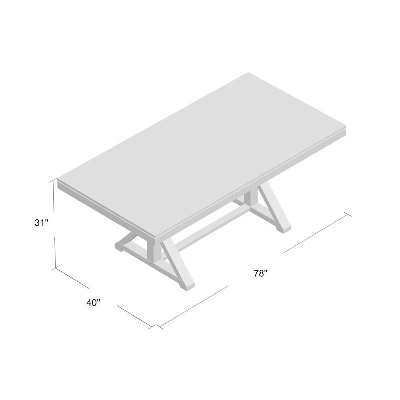 Rudasill Extendable Solid Wood Base Dining Table