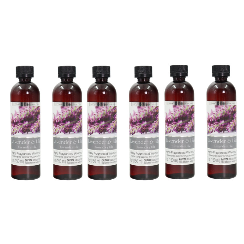 Hosley Lavender Lilac Fragrance Warming Oils, Set of 6, 5oz Each. Ideal Gift for Weddings, spa, Reiki, Meditation, Bathroom Settings.P1