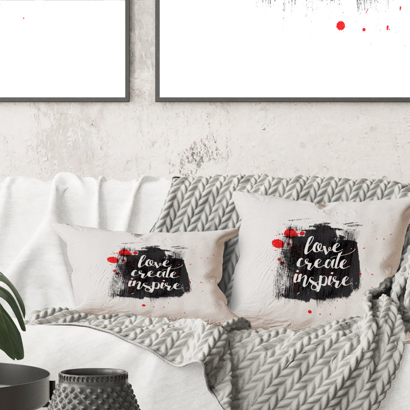 Coussin décoratif Love Love Inspire, 16 po x 16 po
