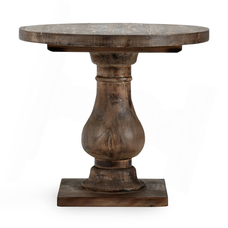 Biltmore Round End Table Aged Brown