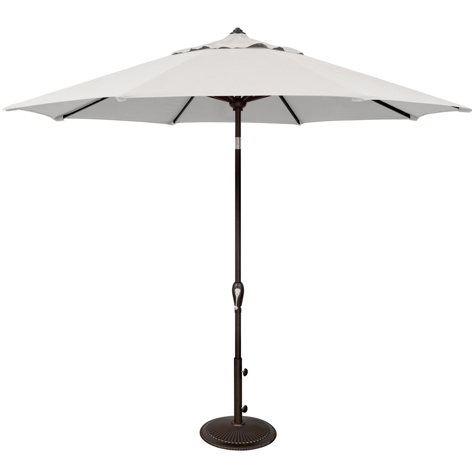 Colete 9' Market Sunbrella® Umbrella, White Sunbrella®, Black