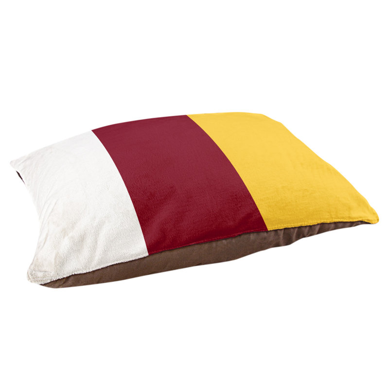 Coussin Ohio Football, Très grand (l 50 po x P 40 po x H 7 po), Milieu marron / jaune