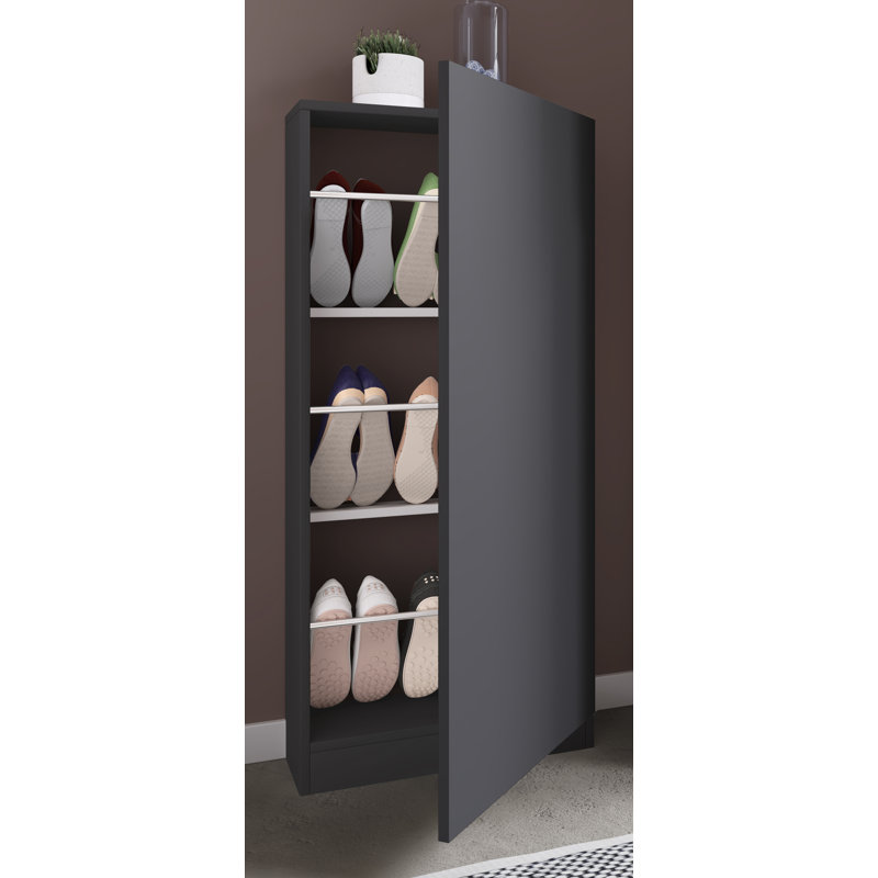 6 Pair Shoe Storage Cabinet, Anthracite