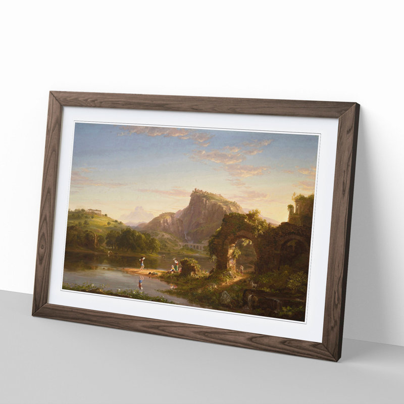 Allegro by Thomas Cole - Picture Frame Graphic Art, Walnut Framed, 27cm H x 36cm W x 2cm D
