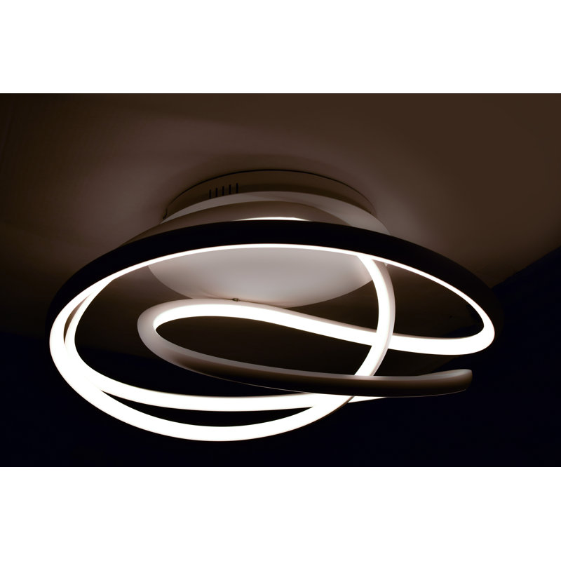 1 - Light 24.5" Unique/Statement Geometric LED Flush Mount