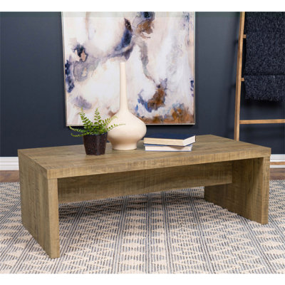 Table basse rectangulaire en bois d'ingénierie, manguier