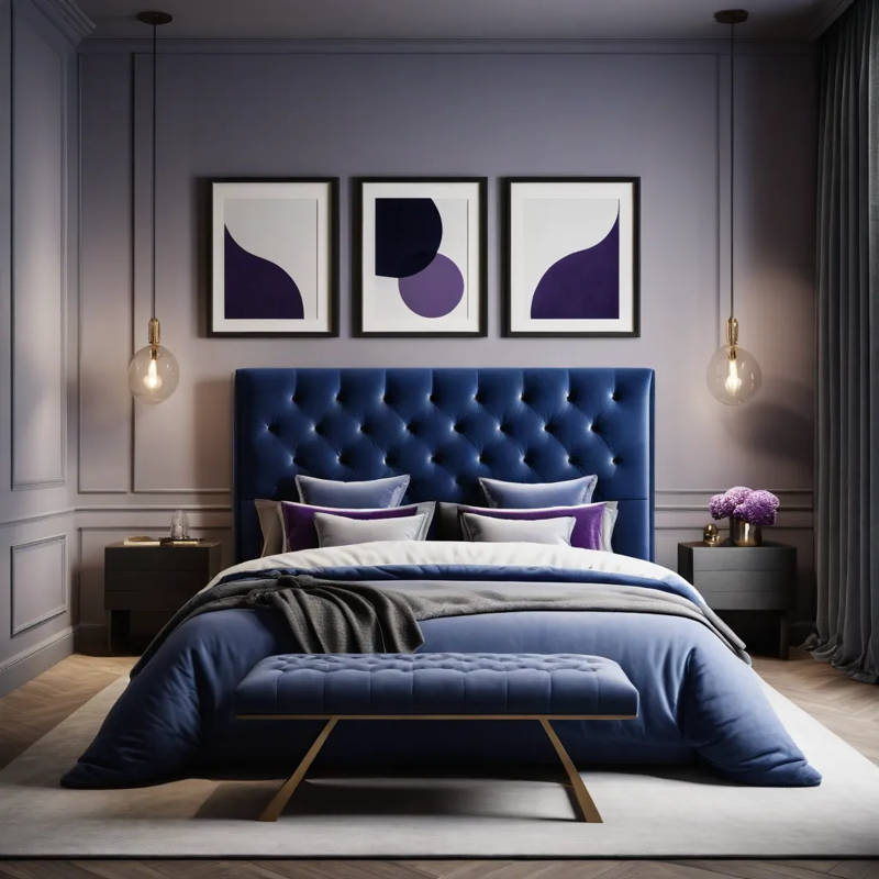 Petersfield Upholstered Wingback Bed