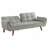 Grey Tufted Convertible Sofa Bed
