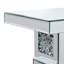 Table de bout en miroir argentée avec incrustation de cristal, table d'appoint moderne, petite table basse carrée pour le salon, la chambre à coucher