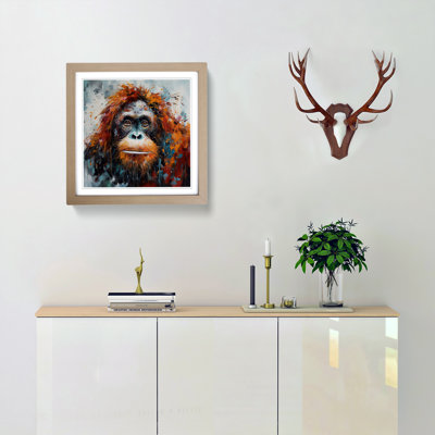 Orangutan Expressionism - Framed Print