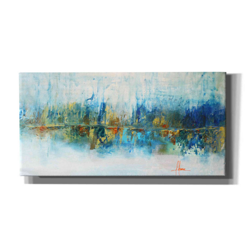 «Aqua Azul» par Leticia Herrera, reproduction d'art sur toile tendue, H 30 po x l 60 po x P 1,5 po