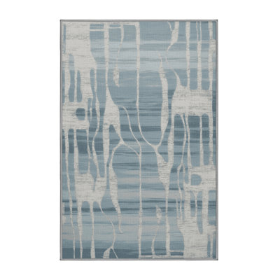 Tapis abstrait gris lavable à la machine