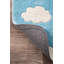 Tapis touffeté à la main à motif nuageux bleu Sachiko Abbas-24795748