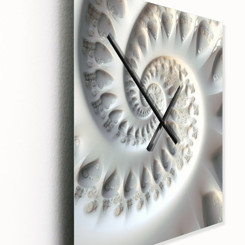 Horloge murale blanche Fractal Spiral Universe II - Fractals, Petit