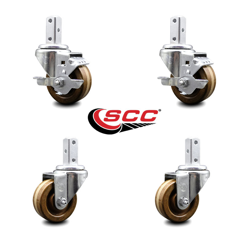 4 Piece High Temp Phenolic Caster Set