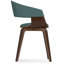 Lowell Bentwood Upholstered Dining Chair with Curved Backrest in Mid-Century Modern Style-1048453221