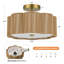 Plafonnier semi-encastré en tissu 3 lumières Tekamah-2128116799