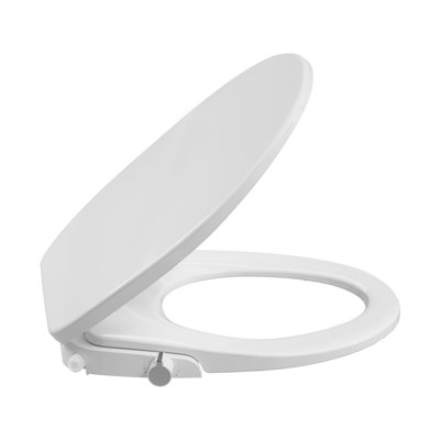 Multifunctional Non-Electric Bidet Toilet Seat, Dual Nozzle, Self-Cleaning, Soft Close Lid, Ambient Water, Elongated
