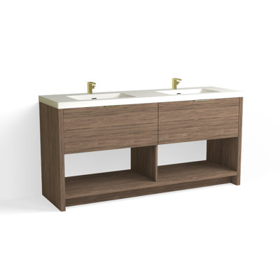 Vista 72" W Freestanding Double Bathroom Vanity