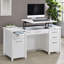Bureau blanc 4 tiroirs ultrabrillant-1064541467