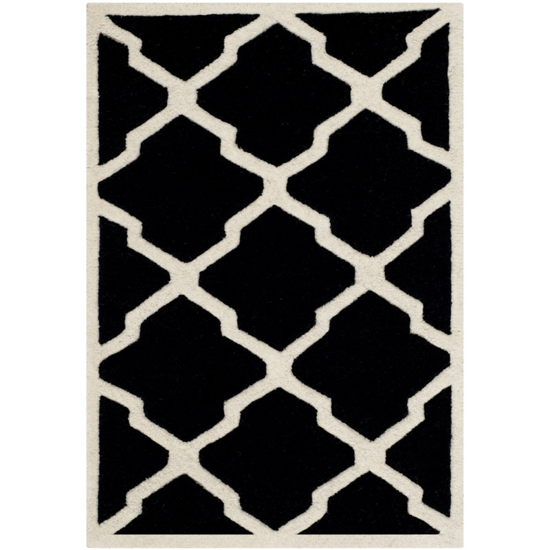 Carolene Hand Tufted Wool Geometric Rug, Rectangle 3' x 5'