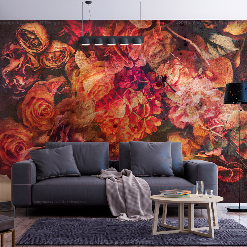 Raulie Wallpaper Roll, 110.2" L x 154.3" W