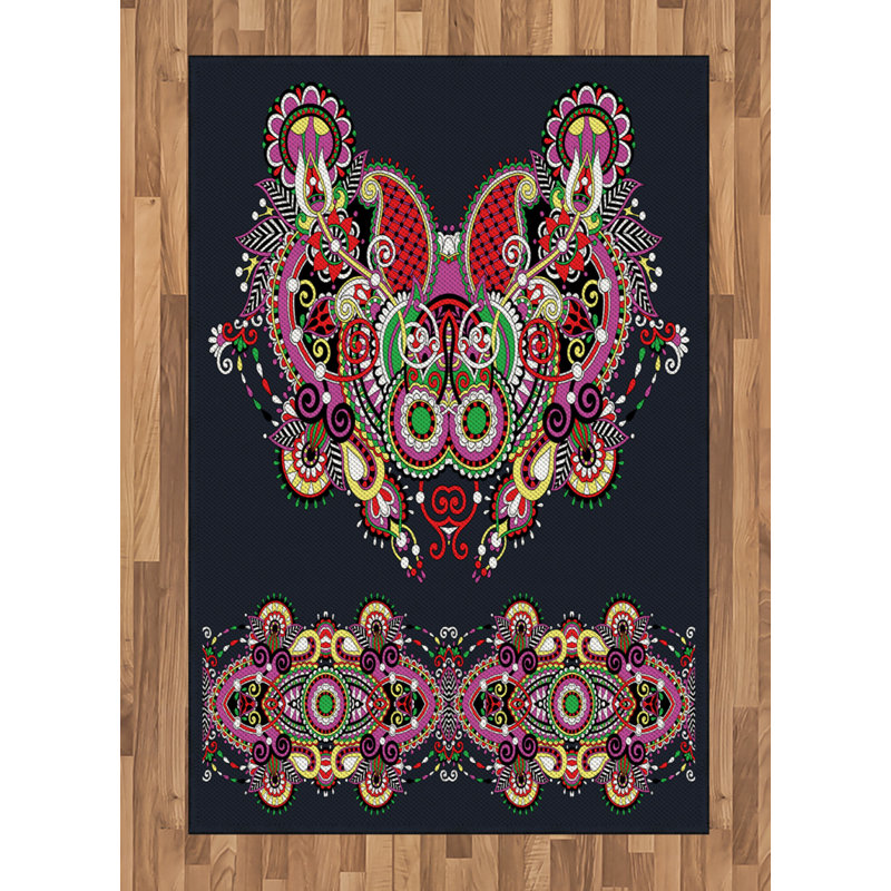 Oriental Indoor Rug, Rectangle 4' x 5'8"