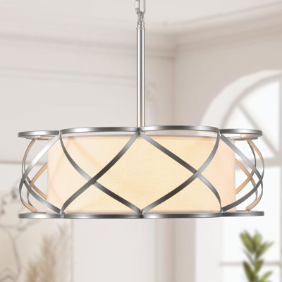 3 - Light Dimmable Drum Chandelier